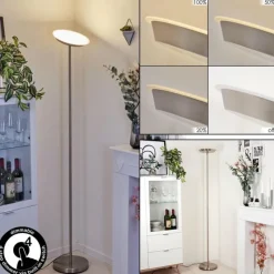 hofstein Lampadaire Mjoelby LED Nickel mat, 1 lumière