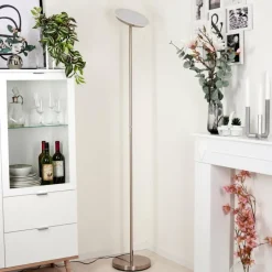 hofstein Lampadaire Mjoelby LED Nickel mat, 1 lumière