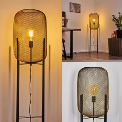 Lampes Industrielles-hofstein Lampadaire Moholm Noir, 1 lumière