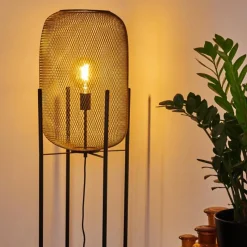 Lampes Industrielles-hofstein Lampadaire Moholm Noir, 1 lumière