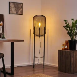 Lampes Industrielles-hofstein Lampadaire Moholm Noir, 1 lumière