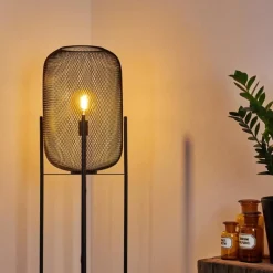 Lampes Industrielles-hofstein Lampadaire Moholm Noir, 1 lumière