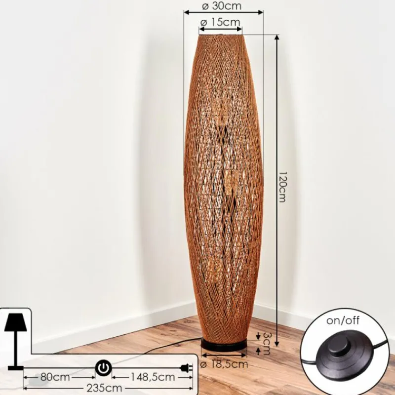 Luminaires Scandinaves-hofstein Lampadaire Mulstrand Écru, Noir, 3 lumières