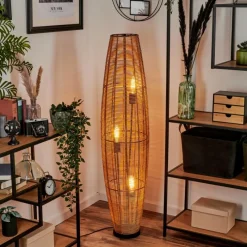 Luminaires Scandinaves-hofstein Lampadaire Mulstrand Écru, Noir, 3 lumières