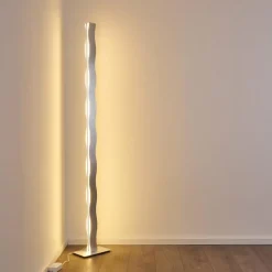 hofstein Lampadaire Nagold LED Chrome, Nickel mat, 1 lumière