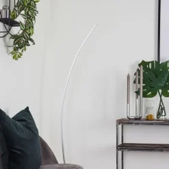 hofstein Lampadaire Nagu LED Nickel mat, 1 lumière