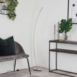 hofstein Lampadaire Nagu LED Nickel mat, 1 lumière