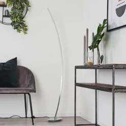 hofstein Lampadaire Nagu LED Nickel mat, 1 lumière