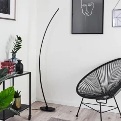 hofstein Lampadaire Nagu LED Noir, 1 lumière