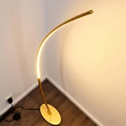 Lampes Dorées-hofstein Lampadaire Nagu LED Or, 1 lumière