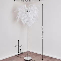 hofstein Lampadaire Nauela Acier brossé, 3 lumières