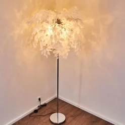 hofstein Lampadaire Nauela Acier brossé, 3 lumières