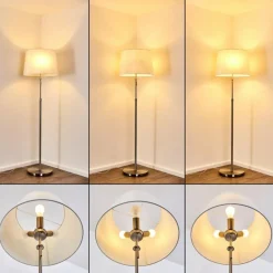 Lampes En Tissu-hofstein Lampadaire Neuville Nickel mat, 3 lumières