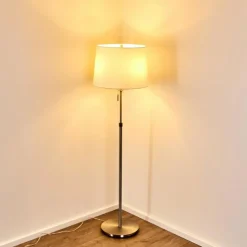 Lampes En Tissu-hofstein Lampadaire Neuville Nickel mat, 3 lumières