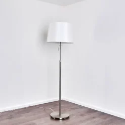 Lampes En Tissu-hofstein Lampadaire Neuville Nickel mat, 3 lumières