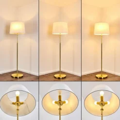 Lampes En Tissu-hofstein Lampadaire Neuville Or, 3 lumières