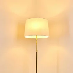 Lampes En Tissu-hofstein Lampadaire Neuville Or, 3 lumières