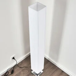 Lampes En Tissu-hofstein Lampadaire Newtok Chrome, 2 lumières