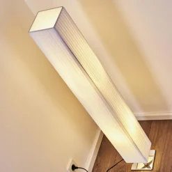 Lampes En Tissu-hofstein Lampadaire Newtok Chrome, 2 lumières