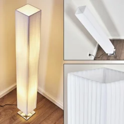 Lampes En Tissu-hofstein Lampadaire Newtok Chrome, 2 lumières