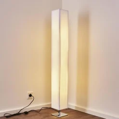 Lampes En Tissu-hofstein Lampadaire Newtok Chrome, 2 lumières