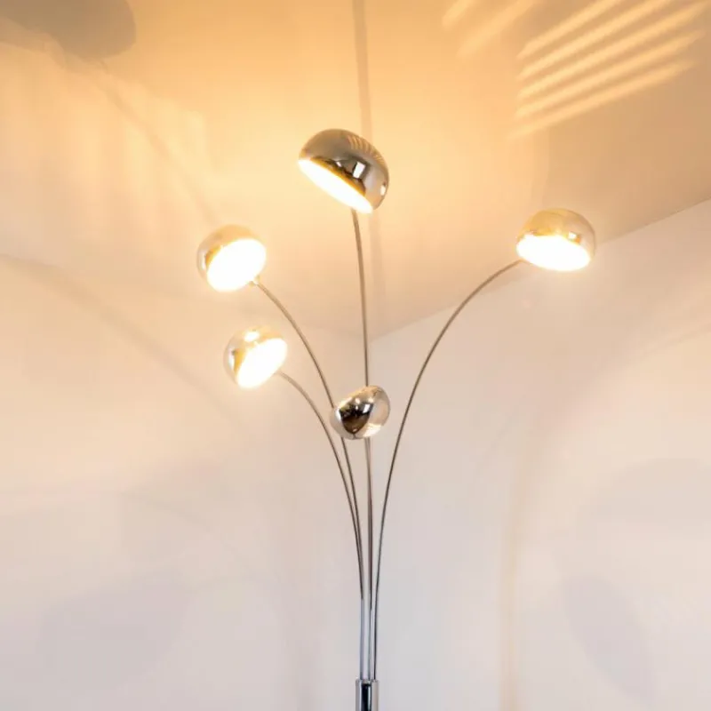 hofstein Lampadaire Nikkala Chrome, 5 lumières