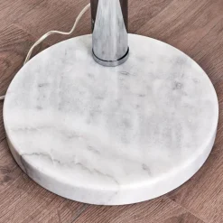 hofstein Lampadaire Nikkala Chrome, Blanc, 5 lumières