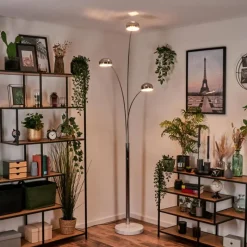 hofstein Lampadaire Nikkala Chrome, 3 lumières