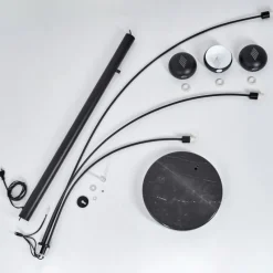 hofstein Lampadaire Nikkala Noir, 3 lumières