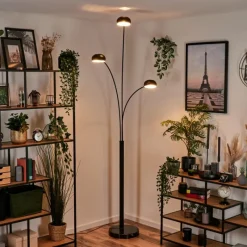 hofstein Lampadaire Nikkala Noir, 3 lumières