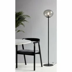 Suspension Verre Fumé-Luminaires Nordlux Lampadaire Nordlux ALTON Noir, 1 lumière