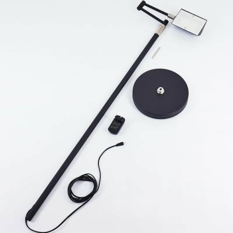 hofstein Lampadaire Norrlida LED Chrome, Noir, 1 lumière* Éclairage Led