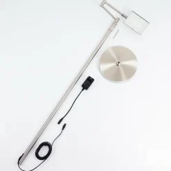 hofstein Lampadaire Norrlida LED Nickel mat, 1 lumière