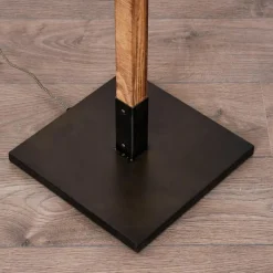 Lampes Industrielles-hofstein Lampadaire Oksbol Brun foncé, Gris, Acier brossé, 2 lumières