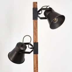 Lampes Industrielles-hofstein Lampadaire Oksbol Brun foncé, Gris, Acier brossé, 2 lumières