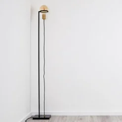 Lampes Dorées-hofstein Lampadaire Okudari Or, Laiton, Noir, 1 lumière