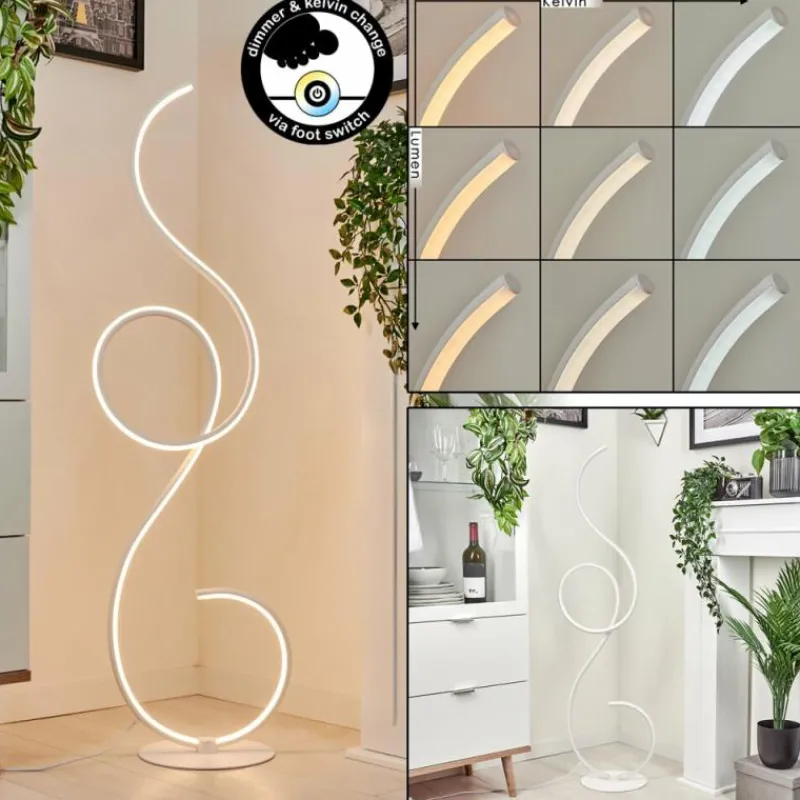 hofstein Lampadaire Olok LED Blanc, 1 lumière