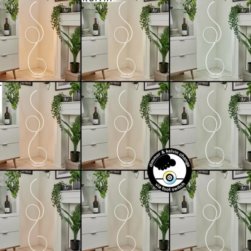 hofstein Lampadaire Olok LED Blanc, 1 lumière