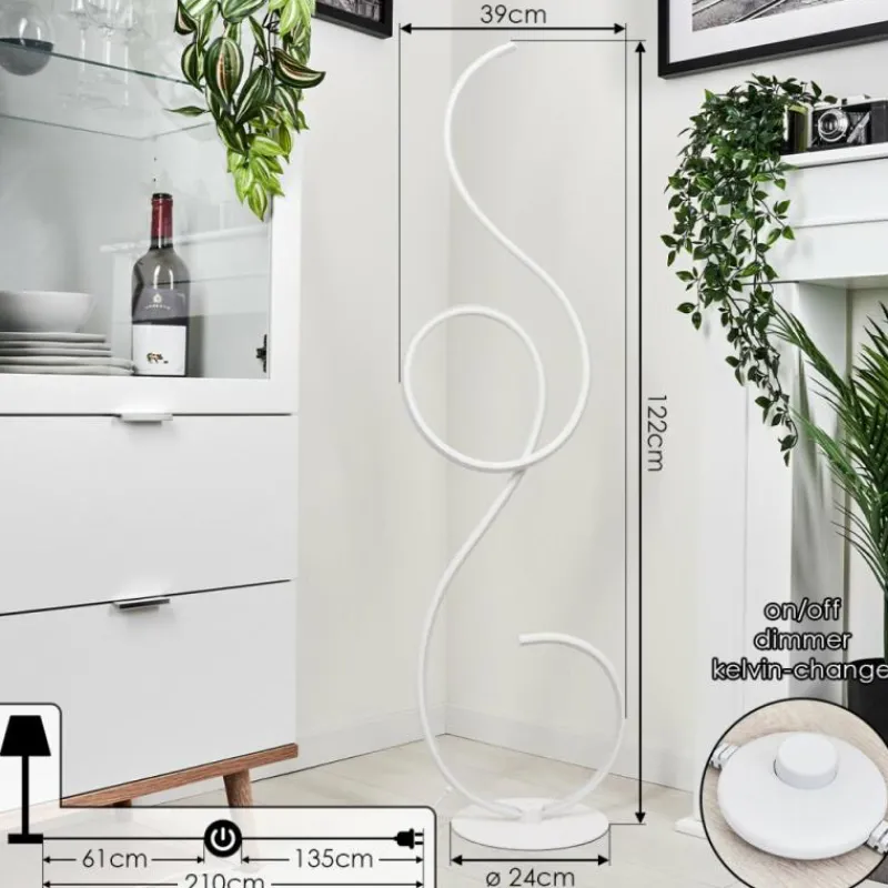 hofstein Lampadaire Olok LED Blanc, 1 lumière