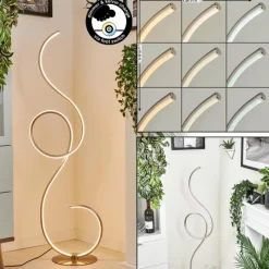 hofstein Lampadaire Olok LED Nickel mat, 1 lumière