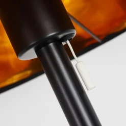 Lampes En Tissu-hofstein Lampadaire Opatija Chrome, Noir, 2 lumières