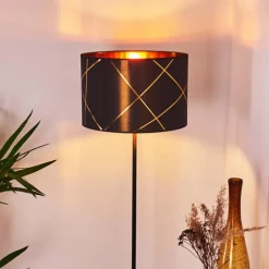 Lampes En Tissu-hofstein Lampadaire Opatija Noir, 1 lumière