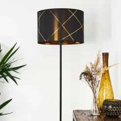 Lampes En Tissu-hofstein Lampadaire Opatija Noir, 1 lumière