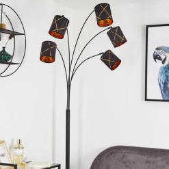 Lampes En Tissu-hofstein Lampadaire Opatija Noir, 5 lumières