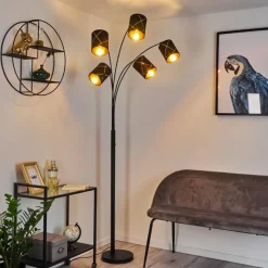 Lampes En Tissu-hofstein Lampadaire Opatija Noir, 5 lumières