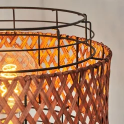 Style Boho-Chic-hofstein Lampadaire Otta Noir, 1 lumière