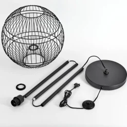 Lampes À Boules-hofstein Lampadaire Pampanillo Noir, 1 lumière