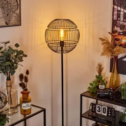 Lampes À Boules-hofstein Lampadaire Pampanillo Noir, 1 lumière