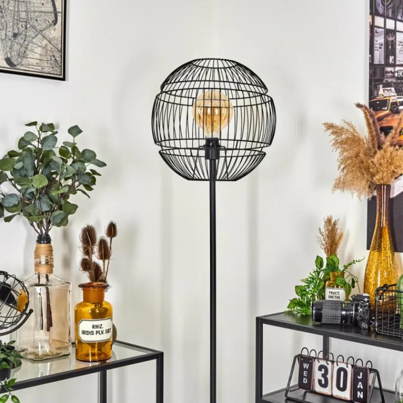 Lampes À Boules-hofstein Lampadaire Pampanillo Noir, 1 lumière