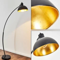 Lampes Art Déco-hofstein Lampadaire Parola Noir, 1 lumière